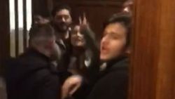 PKK yandaşlarından İngiliz parlamentosunda taşkınlık