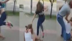 Bursa'da kız kavgası kamerada