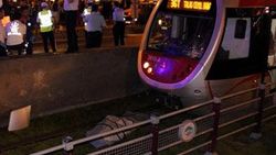 Kayseri'de tramvayın çarptığı kişi öldü