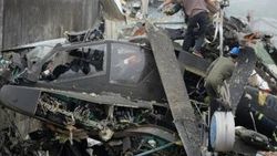 Tayvan ordusu helikopteri binanın çatısına düştü