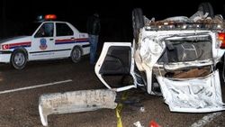 Aksaray'da otomobil takla attı: 1 ölü