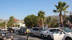 Bodrum'da 9 araç birbirine girdi