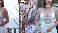 Kim Kardashian'ın geceliği andıran elbisesi