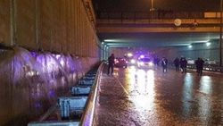 Düzce’de su borusu patlayınca D-100 trafiğe kapandı