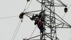 Muş'da kar fırtınası elektrik direklerine zarar verdi
