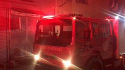 Yangında, iş yerinde mahsur kalan Suriyeli kurtarıldı
