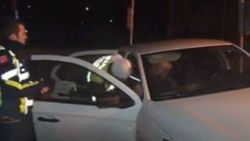 'Dur' ihtarına uymayan sürücü kaza yaptı yakalandı