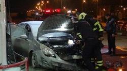 Hatay'da araç akaryakıt istasyonunda kaza