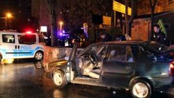 Polisten kaçan otomobil, kaza yaptı: 1 yaralı