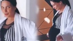 Almeda Abazi'den hamile dansı