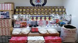 Elazığ’da çok miktarda kaçak ürün ele geçirildi
