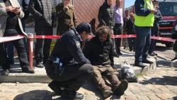Mazgala giren engelli adamı itfaiye kurtardı