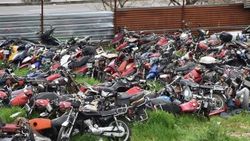 Yüzlerce hurda motosiklet MKE'nin geri dönüşümüne gidiyor