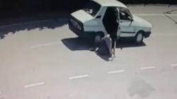 Gaziantep'de koca şiddeti kameralara yansıdı