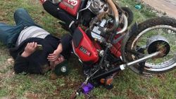 Kahramanmaraş'ta bir motosiklet sürücüsü kaza yaptı