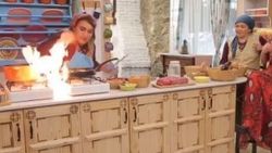 Sunucu Ezgi Sertel’in programında yangın çıktı