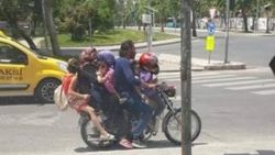 Kahramanmaraş'ta 7 kişi bir motosiklete bindi
