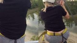 Zipline hattından düşen kadın ağır yaralandı