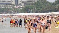 Bayram bitti, Side plajları yabancı turistlerle doldu