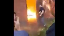 Eğitim bombası önünde patladı