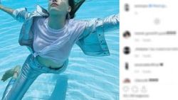 Serenay Sarıkaya'dan su altı pozları