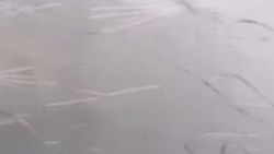 Fransa'da dolu arabanın camlarını kırdı