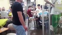 Sakarya'da sel basan kıraathanede okey oynadılar