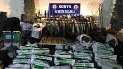 Konya'da villaya uyuşturucu baskını