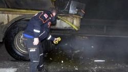 Bolu Dağı'nda asit yüklü tanker kaza yaptı