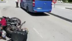 Ankara'da dolmuş motosikletliyi ezdi