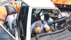 Aksaray'da otomobil vince arkadan çarptı: 1 ölü