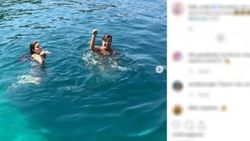 Fatih Ürek denizde yılan dansı yaptı