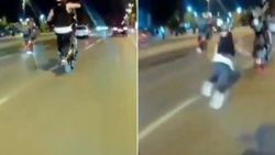 Pendik'te motosikletlinin tek teker kazası