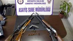 Kütahya'da ruhsatsız silah operasyonu: 8 gözaltı
