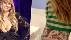 Heidi Klum'un yırtık etek dansı