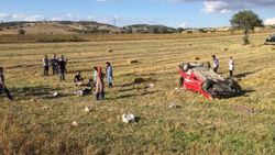 Çorum'da piknik dönüşü kaza: 1 ölü, 4 yaralı