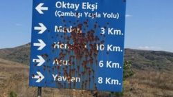 Ordu’da yön tabelaları magandaların hedefi oldu