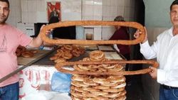 1 metre 25 santimlik simit