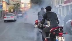 Düğünde motosikletli magandaların konvoyu