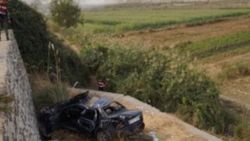 Batman'da takla atan otomobil şarampole yuvarlandı