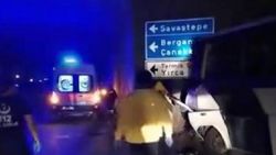 Manisa'da işçileri taşıyan midibüs kaza yaptı
