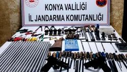 Konya'da kaçak silah atölyesine baskın