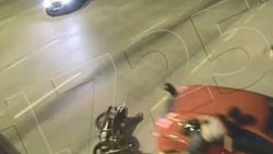 Motosikletli sürücülerin kazaları şehir polis kamerasında