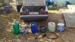 Denizli'de kurduğu düzenekle iş makinelerinden yakıt çaldı