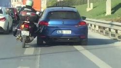 Basın Ekspres yolunda tehlikeli anlar