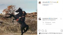 Ebru Şahin'den atlı fotoğraf
