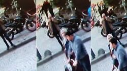 Selfie yüzünden merdivenlerden düşenler kamerada