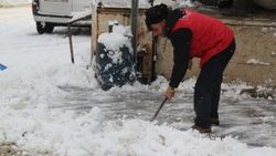 Van'ın Başkale ilçesinde kar 10 santimetreye ulaştı