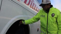 Düzce’de kış lastiği takmayan 175 araca 109 bin lira ceza