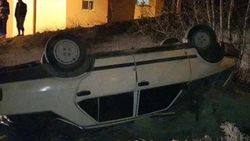 Otomobili takla atan alkollü sürücü: Biri daha var